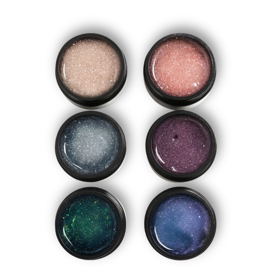 DUCA NAILS PRO LINE KIT SPARKLE 6PZ ACRYGEL 15GR