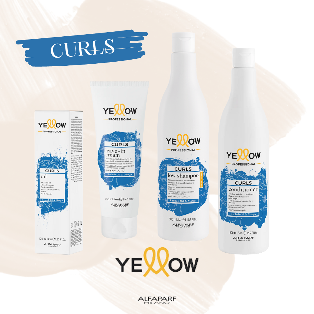 YELLOW PROFESSIONAL CURLS KIT
