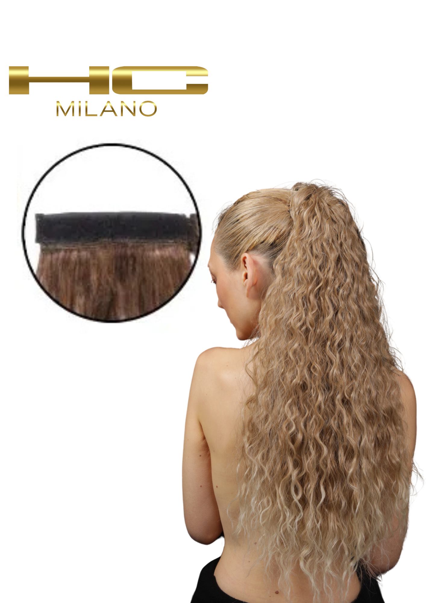 HC MILANO CODA RICCIA ELVIRA CON VELCRO 70CM