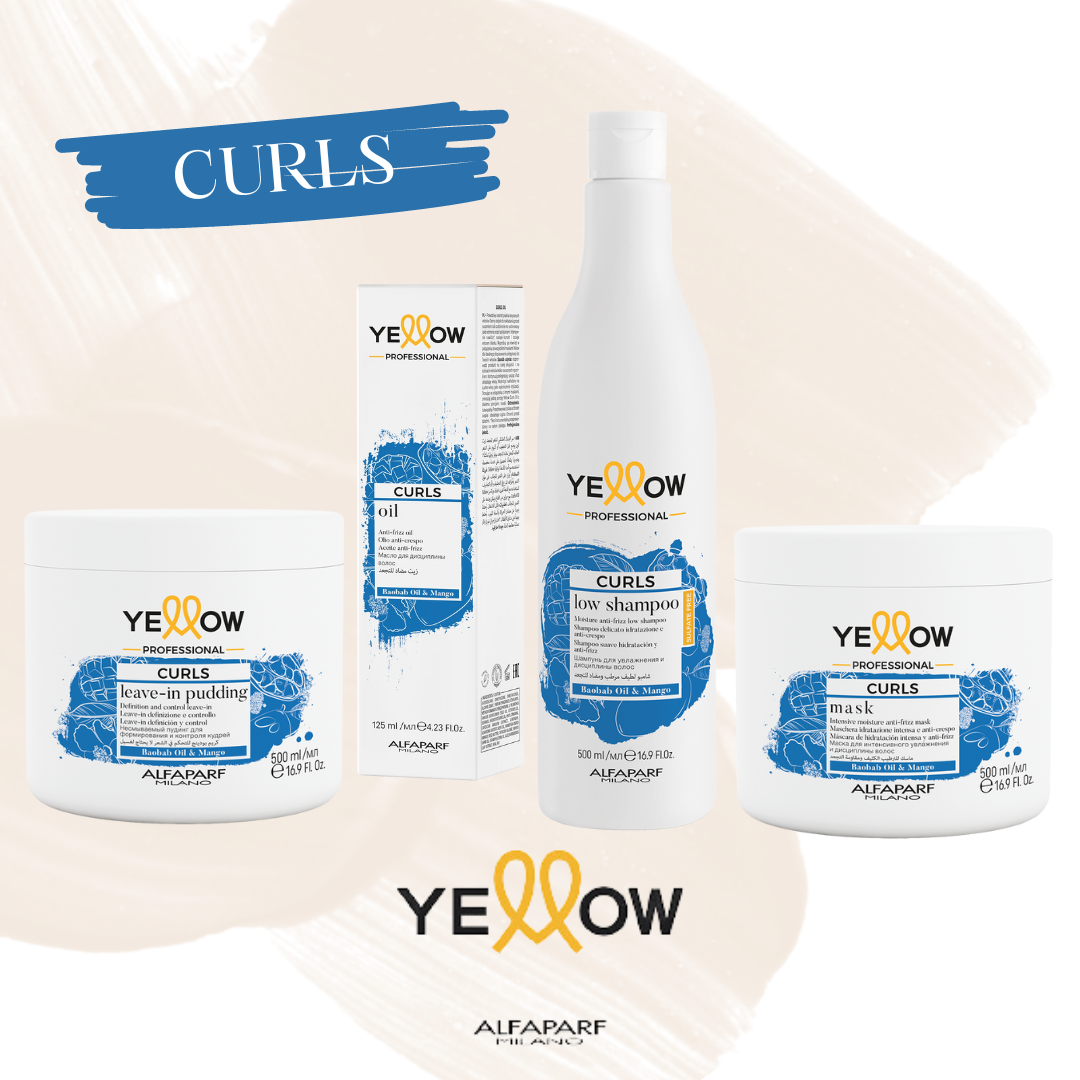 YELLOW PROFESSIONAL CURLS KIT