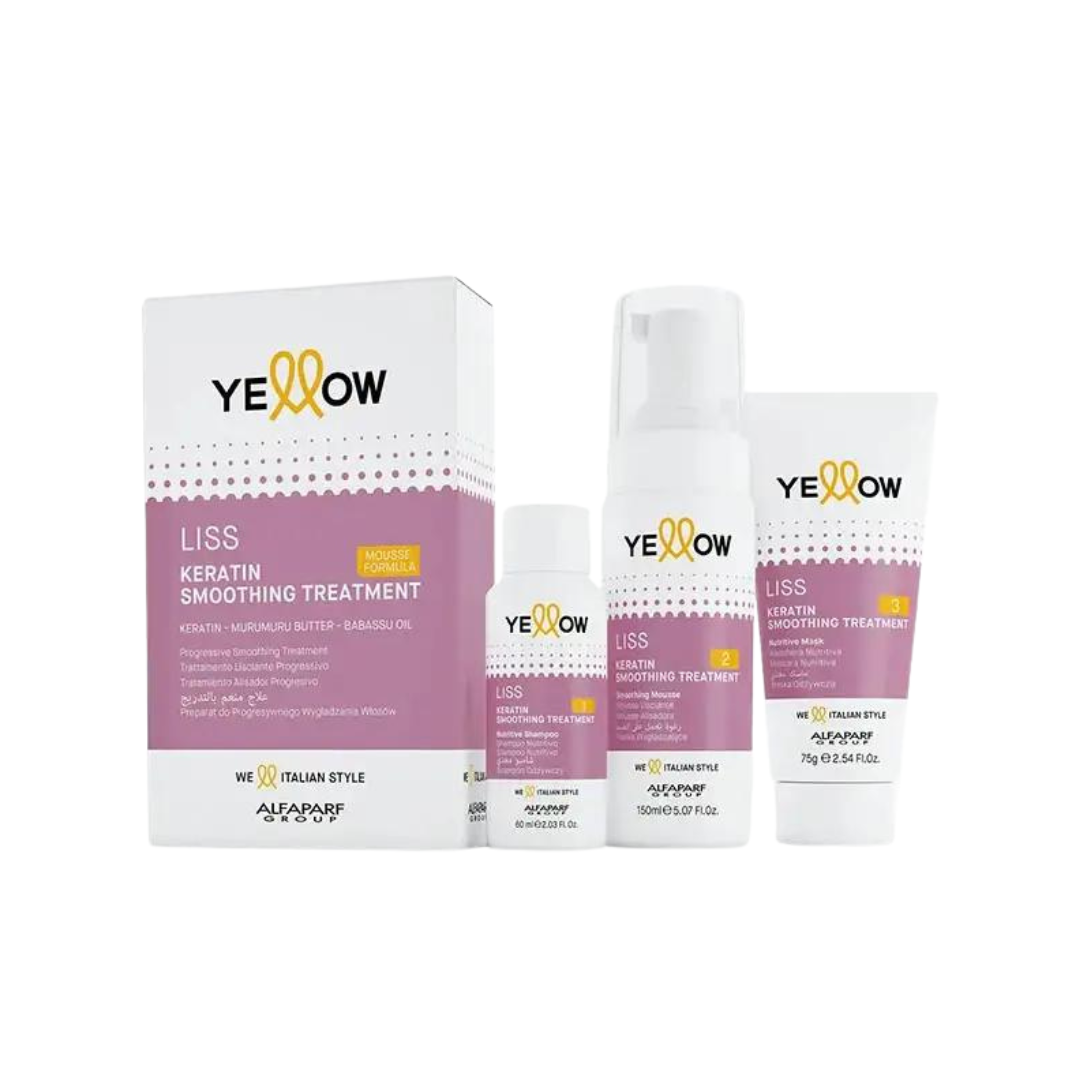 YELLOW PROFESSIONAL LISS-KERATIN SMOOTHING TREATMENT KIT