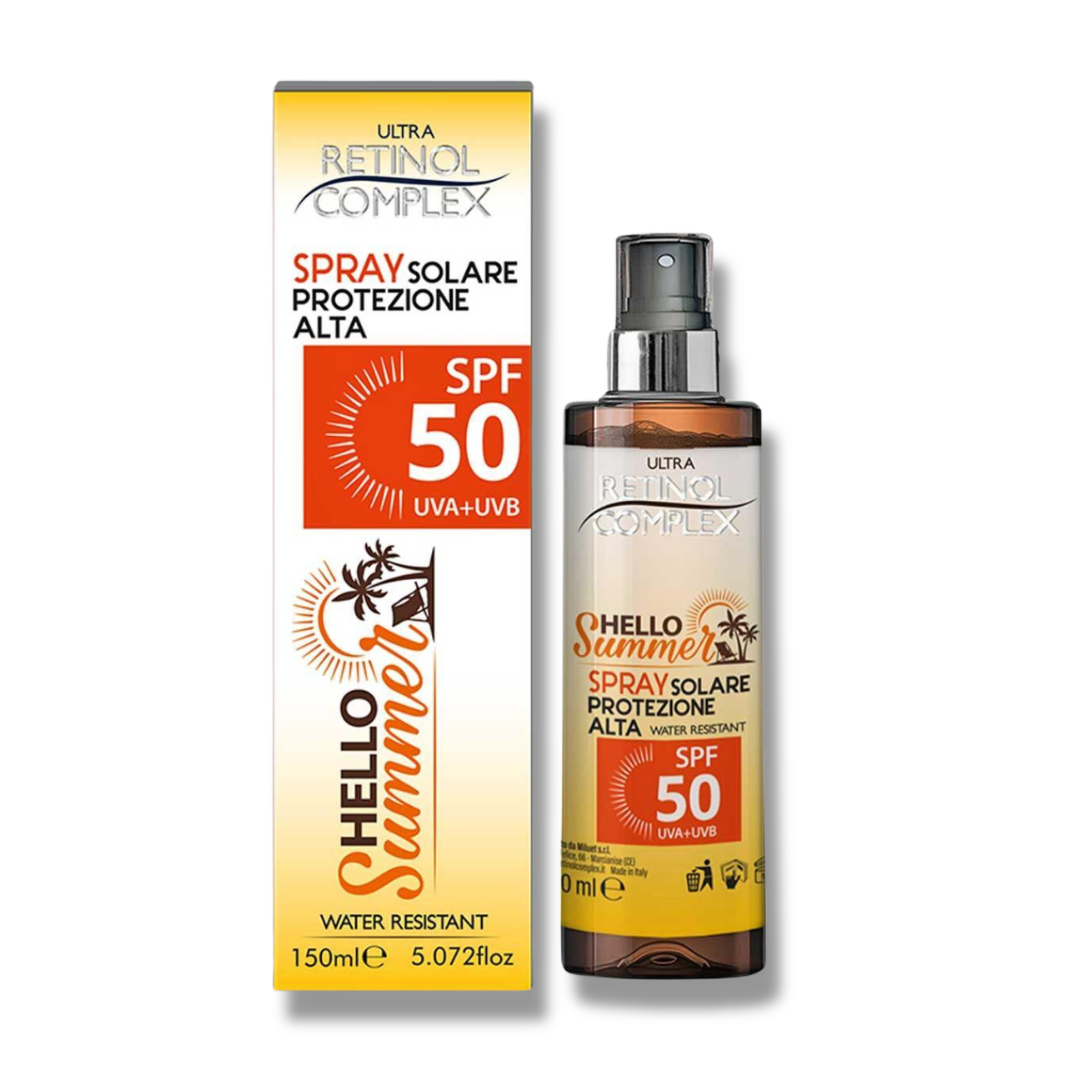 ULTRA RETINOL COMPLEX HELLO SUMMER SPRAY SOLARE PROTEZIONE SPF50 UVA+UVB