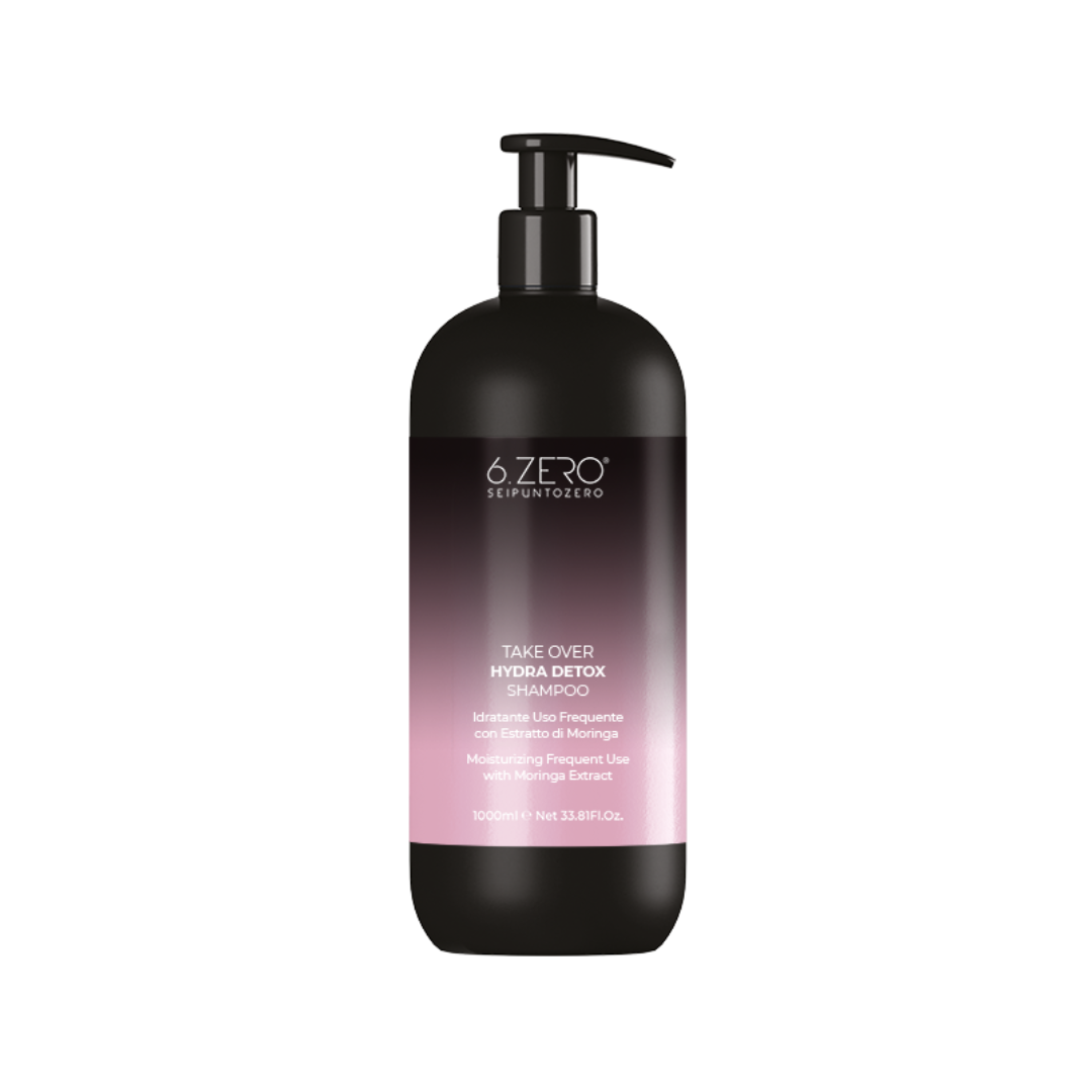 6.ZERO TAKE OVER HYDRA DETOX- SHAMPOO IDRATANTE PER USO FREQUENTE 1000ML/300ML